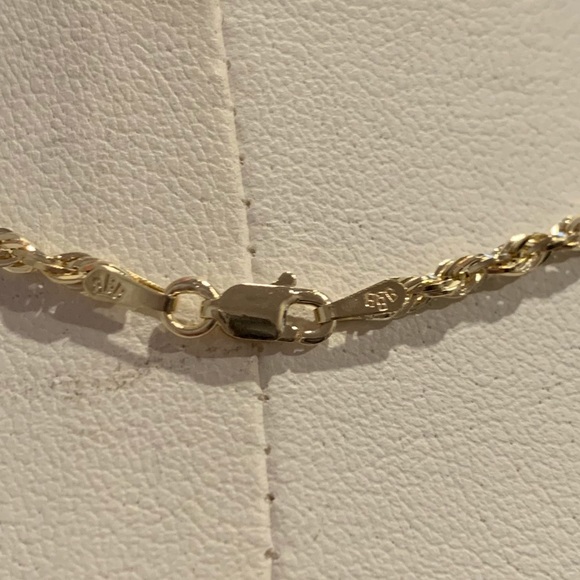 14k yellow gold rope chain 18, 20 inches 2.5mm - Picture 7 of 8